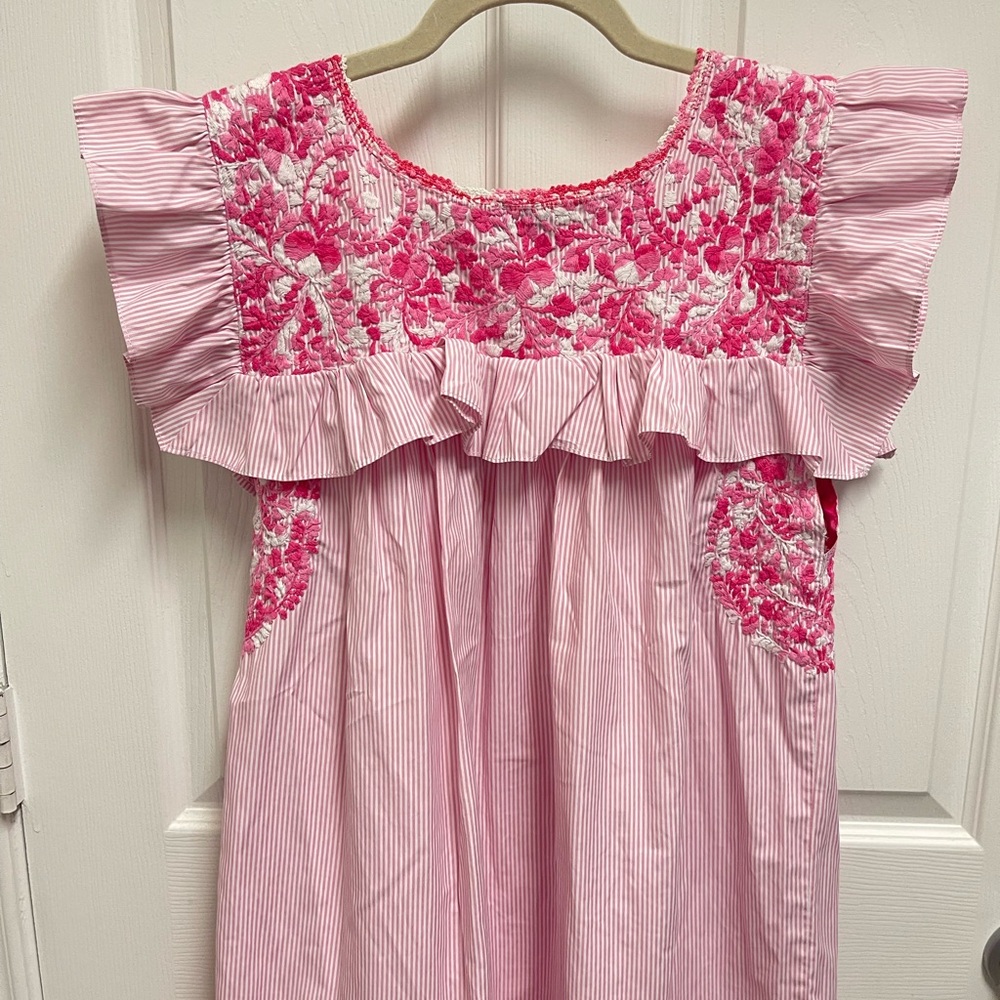 Mi Golondrina Pink Embroidered Dress - Picture 11 of 14